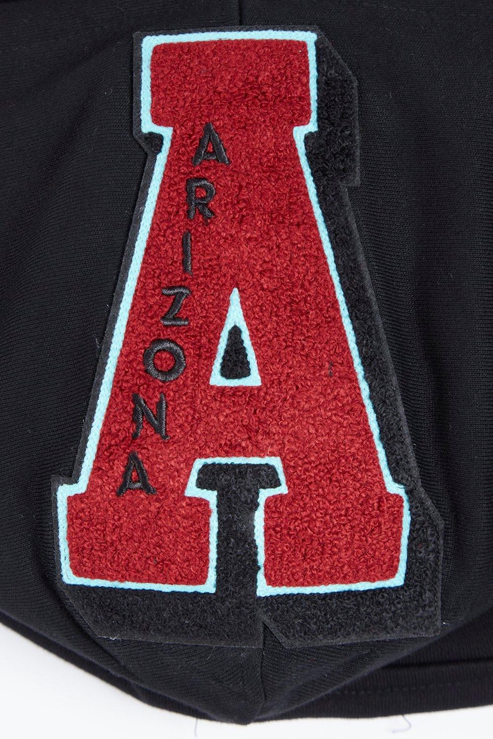 Pro Standard Men's MLB Arizona Diamondbacks Mashup Rib PO Hoodie - Black - BLACK Thumbnail View 7