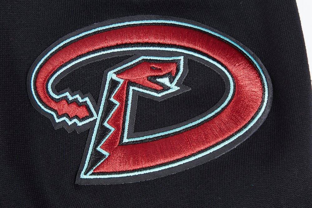 Pro Standard Men's MLB Arizona Diamondbacks Mashup Rib PO Hoodie - Black - BLACK Thumbnail View 8