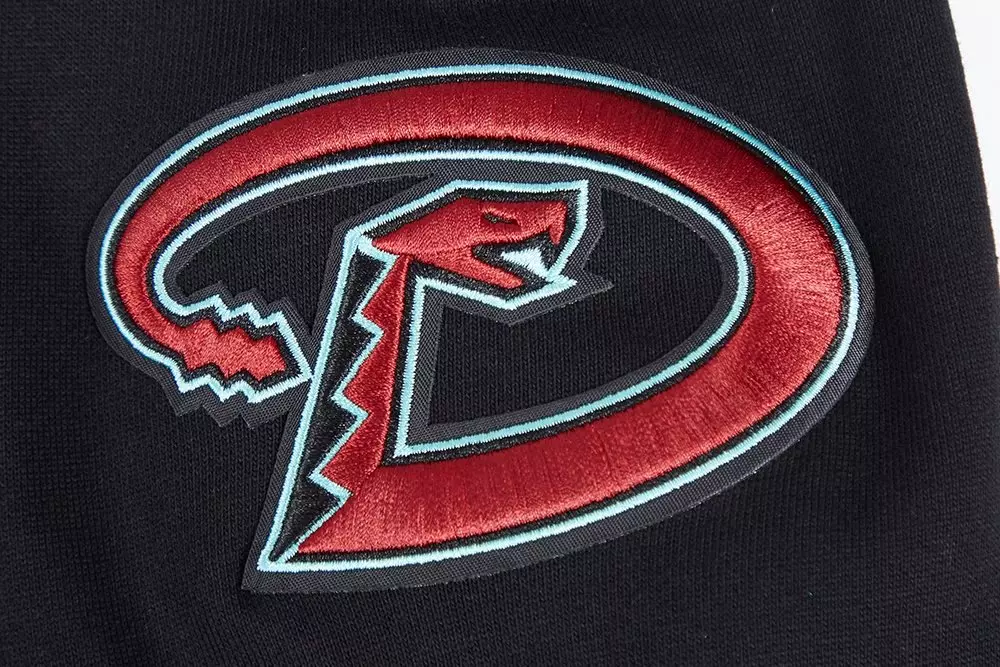 Pro Standard Men's MLB Arizona Diamondbacks Mashup Rib PO Hoodie - Black - BLACK
