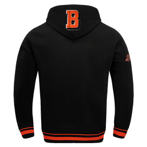Pro Standard Men's MLB Baltimore Orioles Mashup Rib PO Hoodie -Black/Orange