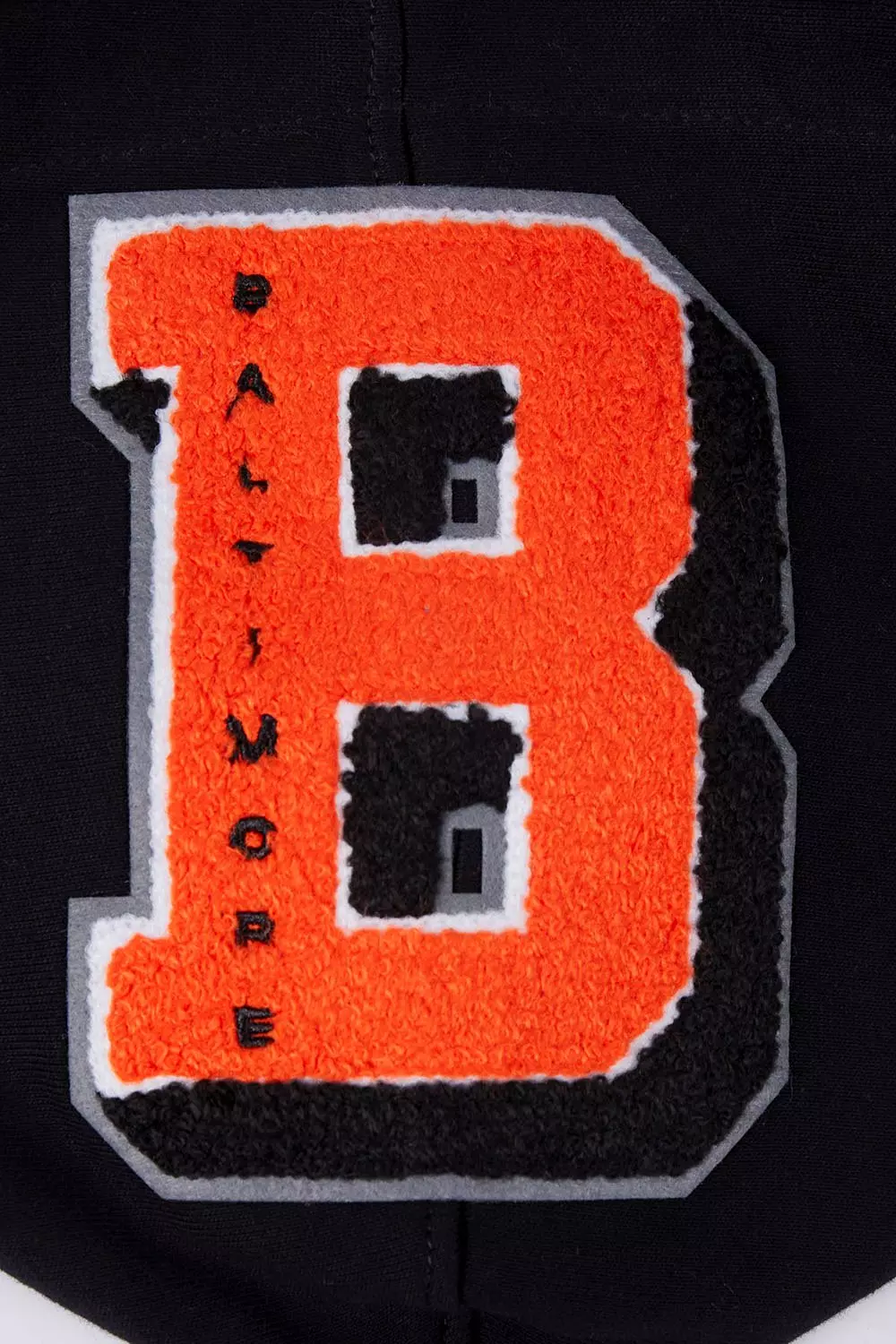 Pro Standard Men's MLB Baltimore Orioles Mashup Rib PO Hoodie -Black/Orange - BLACK/ORANGE