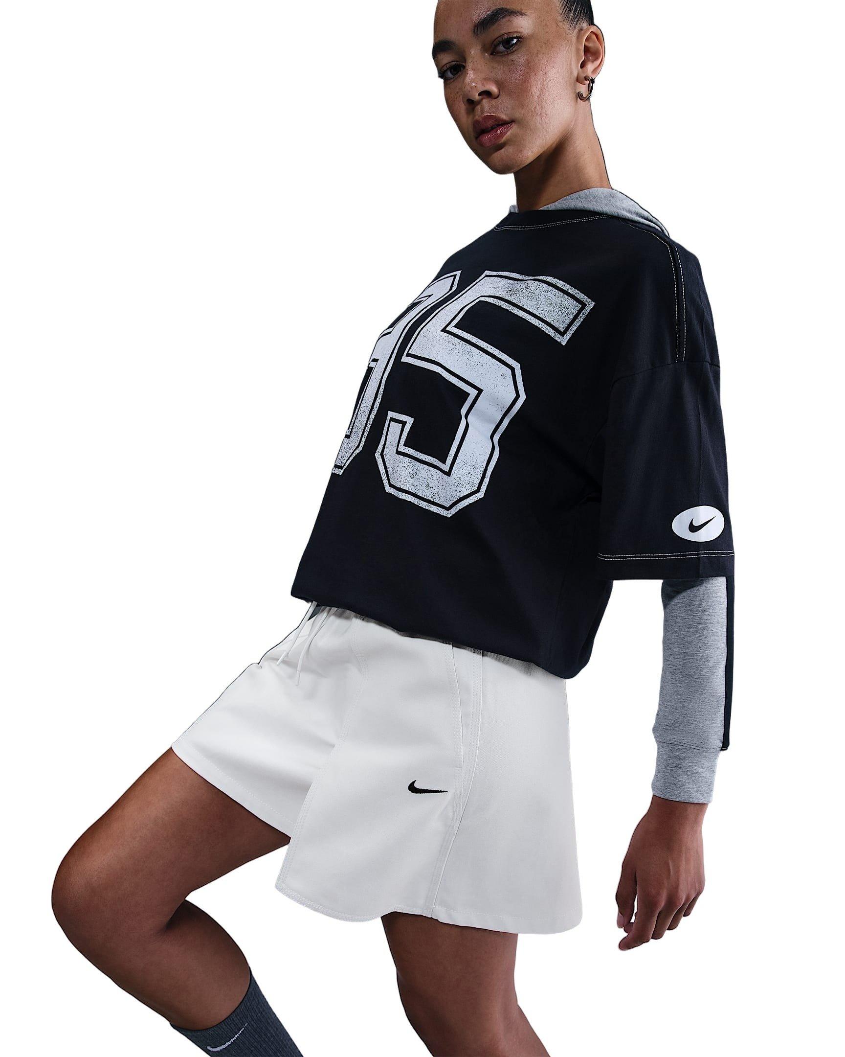 Nike Women's Sportswear Cargo 4in Mini Skirt - White/Black - WHITE/BLACK Thumbnail View 3