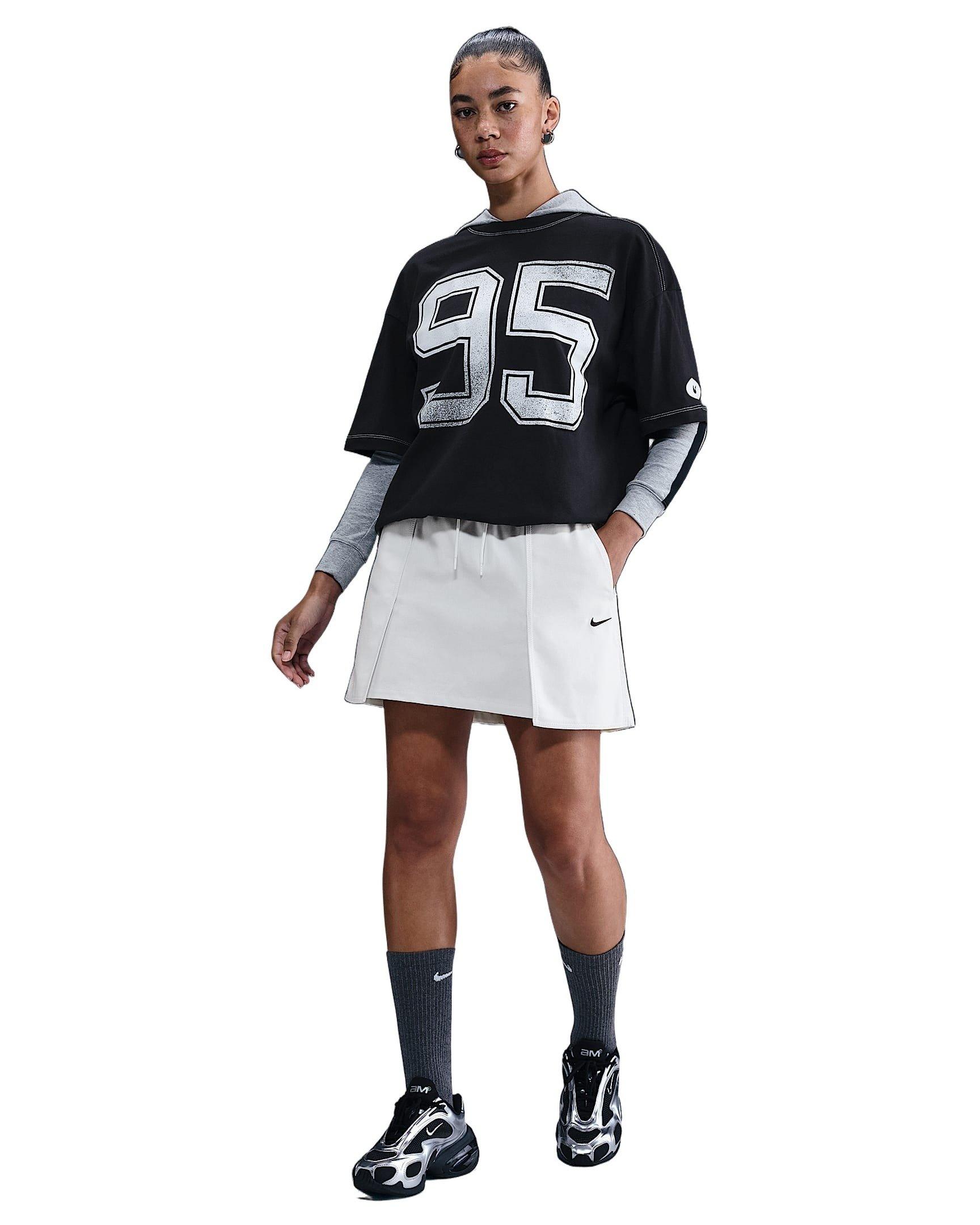 Nike Women's Sportswear Cargo 4in Mini Skirt -White/Black - WHITE/BLACK Thumbnail View 4