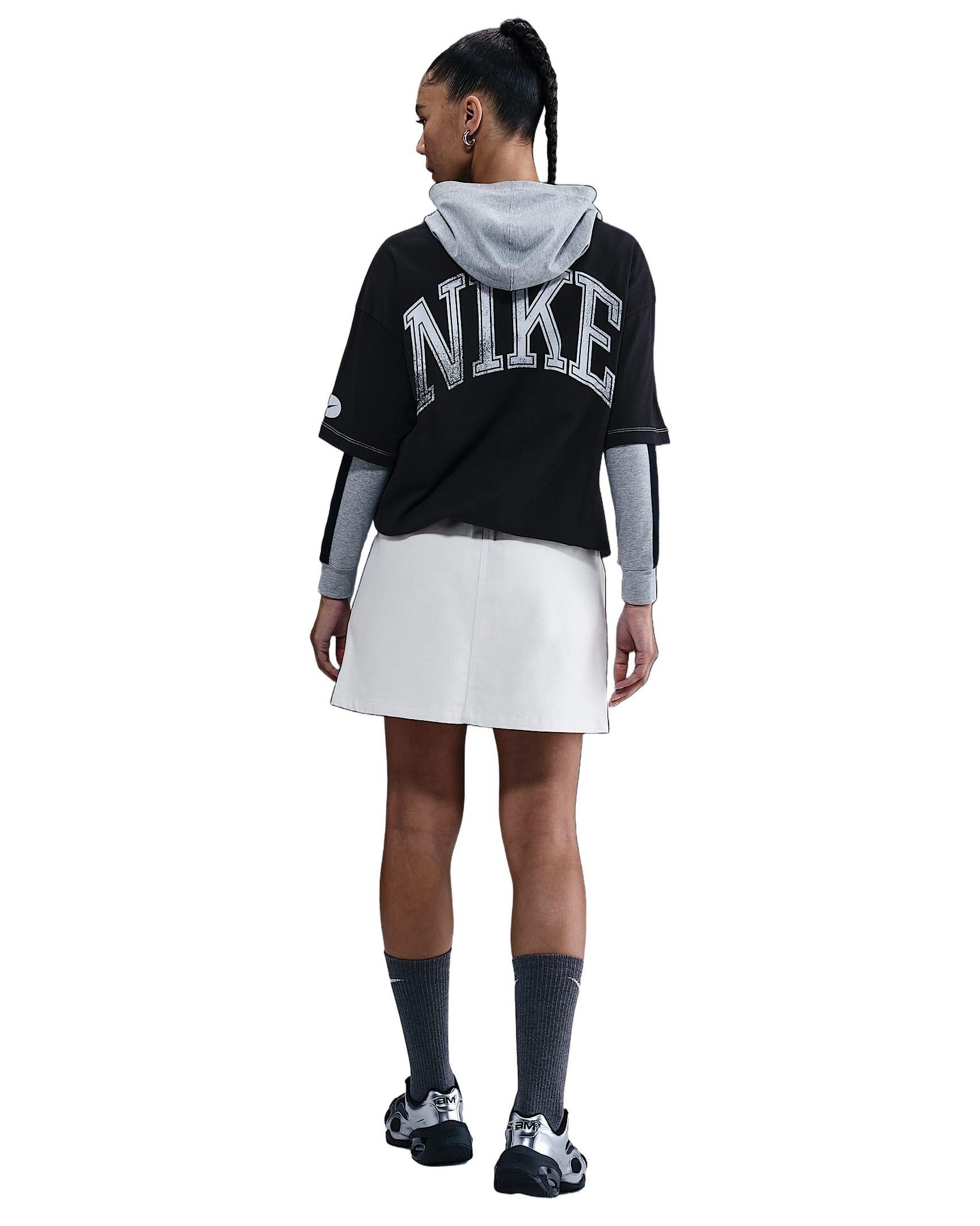 Nike Women's Sportswear Cargo 4in Mini Skirt -White/Black - WHITE/BLACK Thumbnail View 5