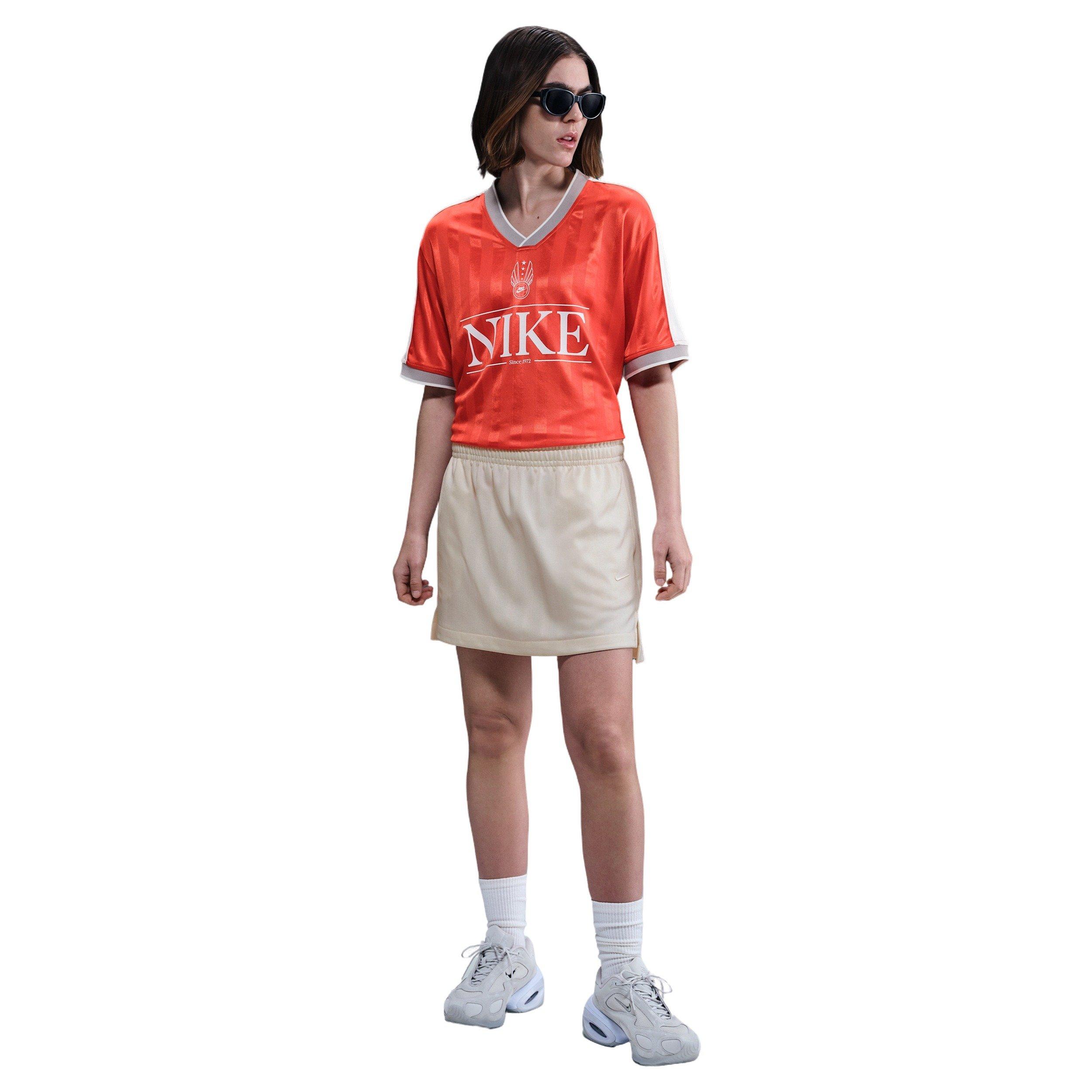 Nike Women's Sportswear Jacquard Striped Skirt -Ivory - IVORY Thumbnail View 4