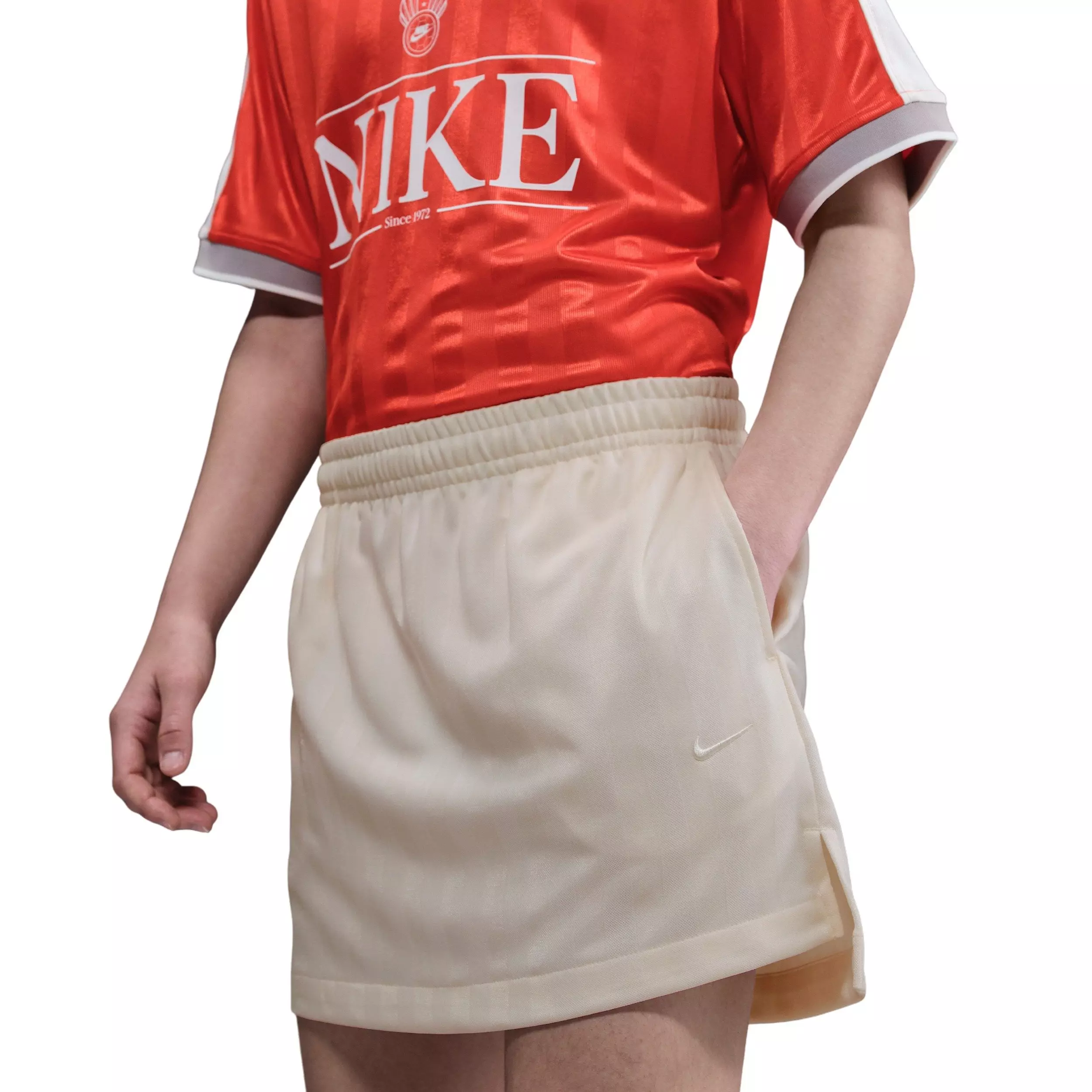 Nike Women's Sportswear Jacquard Striped Skirt - Ivory - IVORY