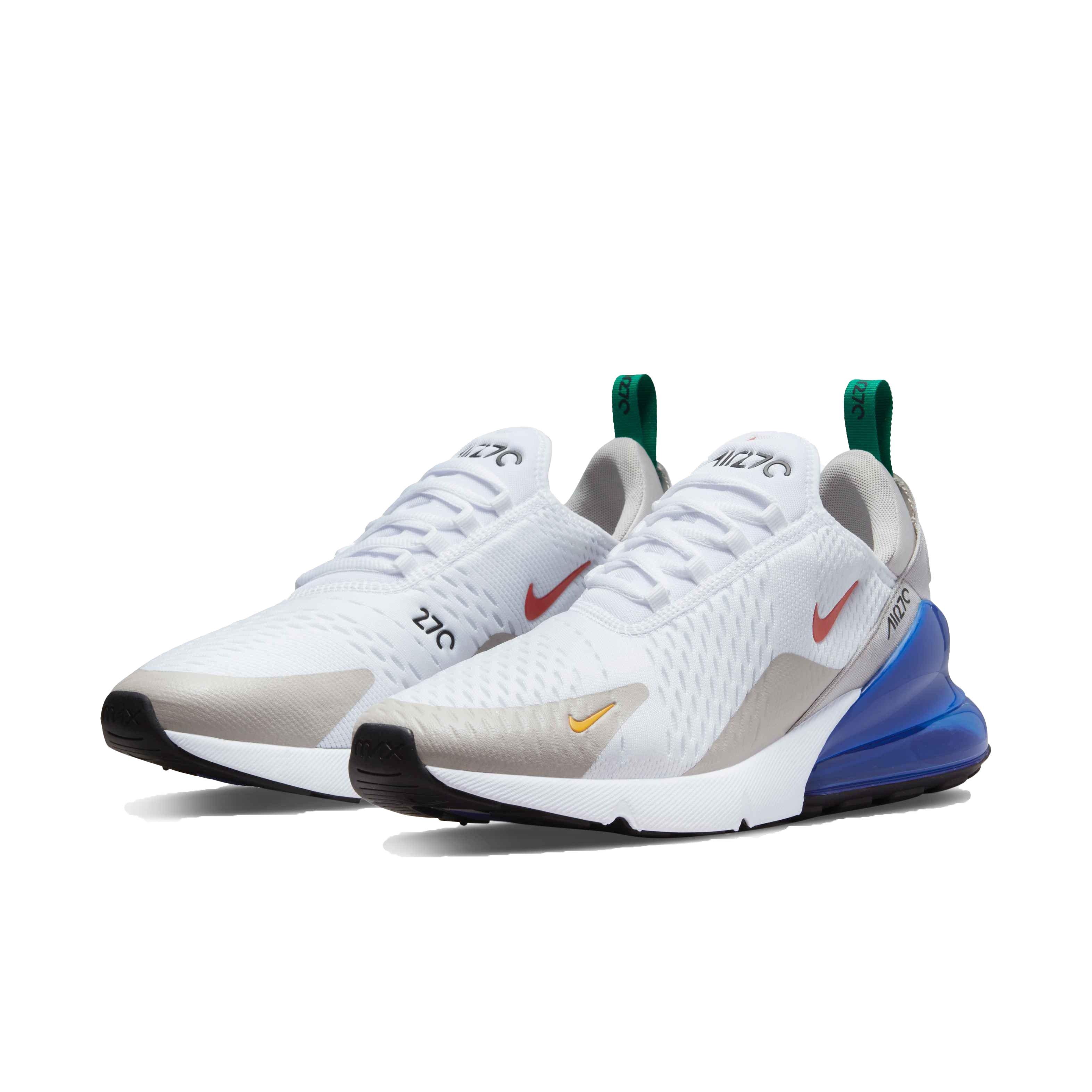 Nike air max 270 wolf grey-game royal-habanero clearance red