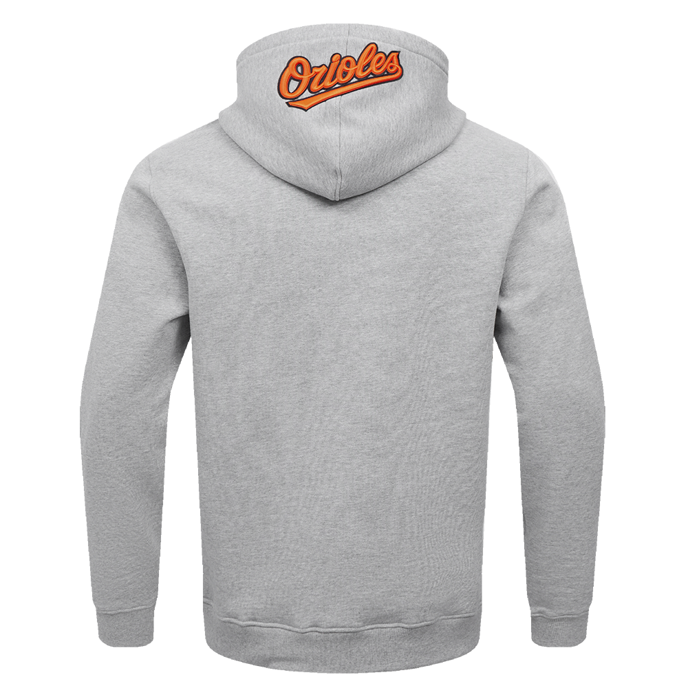 Pro Standard Men's MLB Baltimore Orioles Old English PO Hoodie -Grey - GREY Thumbnail View 2