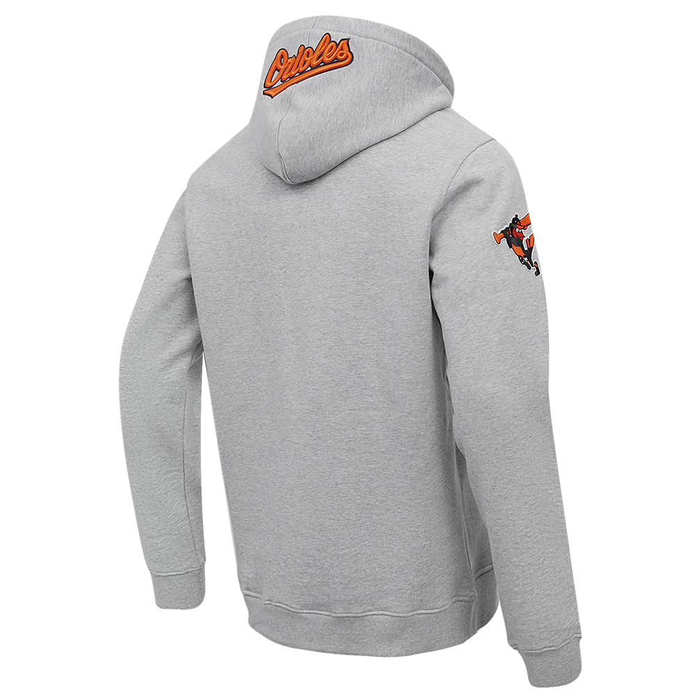 Pro Standard Men's MLB Baltimore Orioles Old English PO Hoodie -Grey - GREY Thumbnail View 4