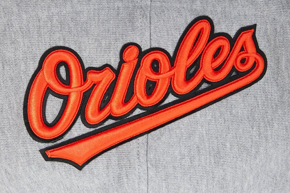 Pro Standard Men's MLB Baltimore Orioles Old English PO Hoodie - Grey - GREY Thumbnail View 5