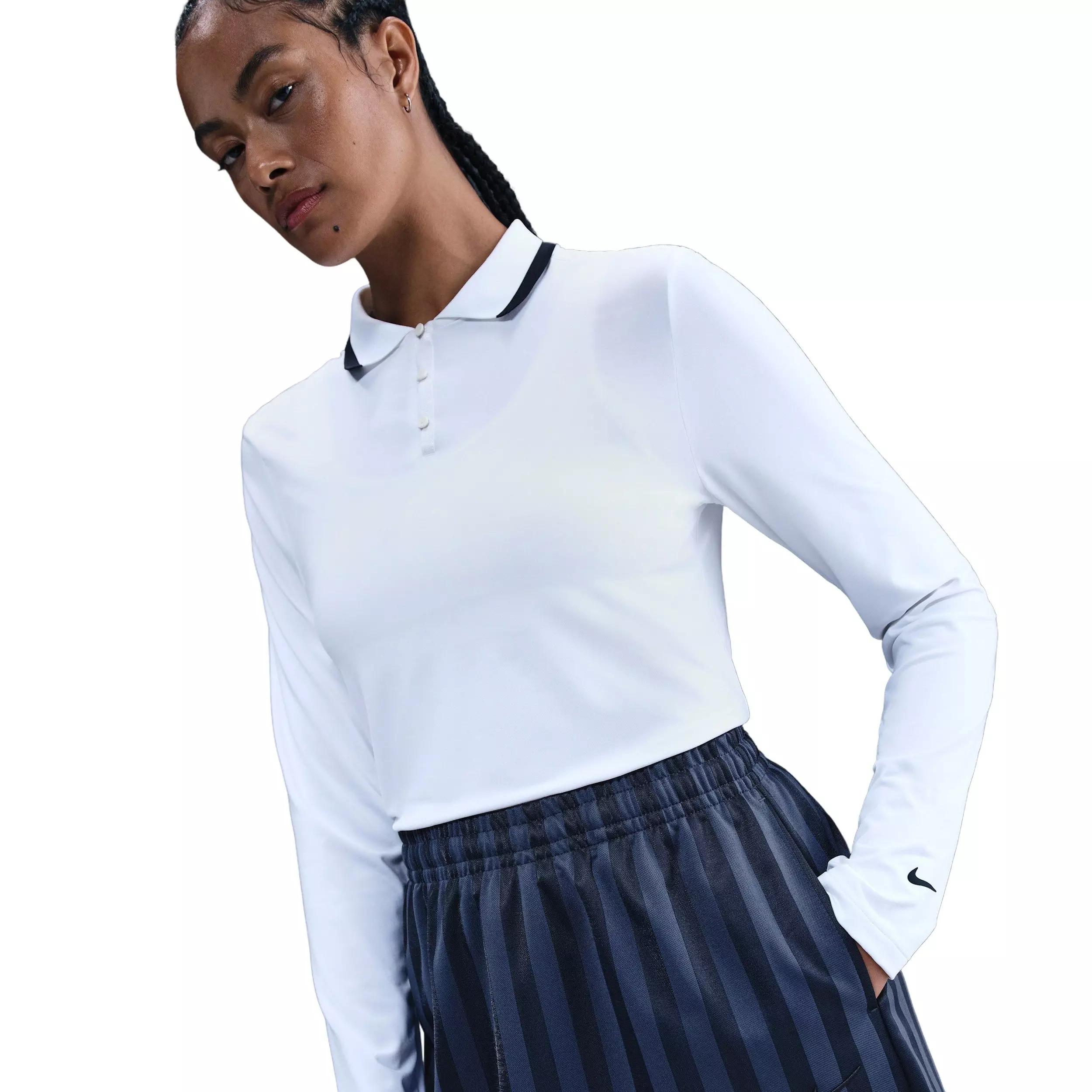 Nike Women's Sportswear Jacquard Striped Skirt -Navy - NAVY