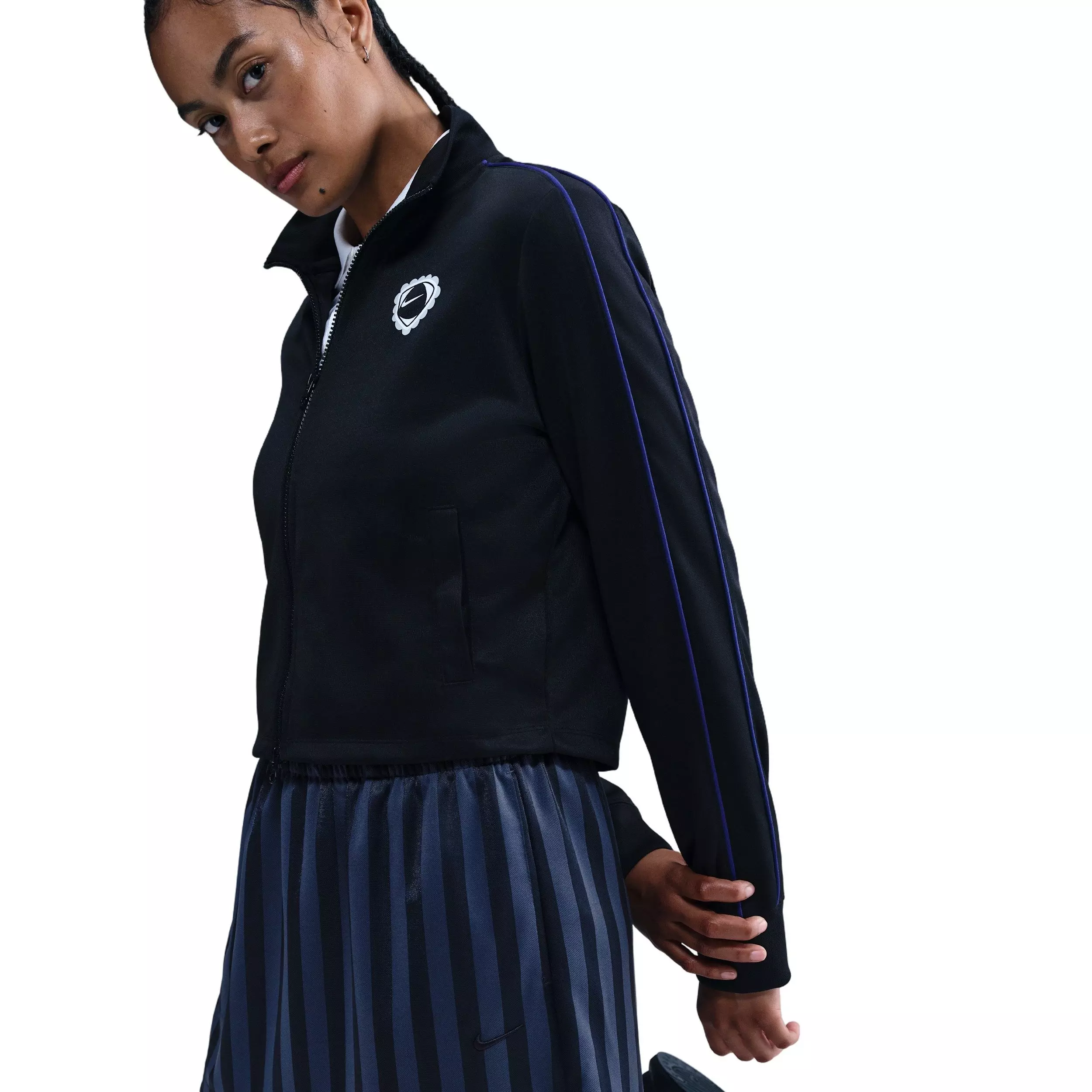 Nike Women's Sportswear Jacquard Striped Skirt -Navy - NAVY