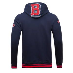 Pro Standard Men's MLB Boston Red Sox Mashup Rib PO Hoodie -Navy/Red