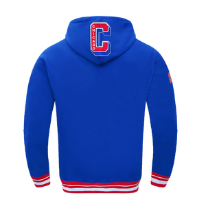 Pro Standard Men's MLB Chicago Cubs Mashup Rib PO Hoodie -Royal/Red