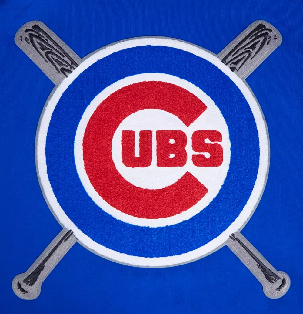Pro Standard Men's MLB Chicago Cubs Mashup Rib PO Hoodie - Royal/Red - ROYAL/RED