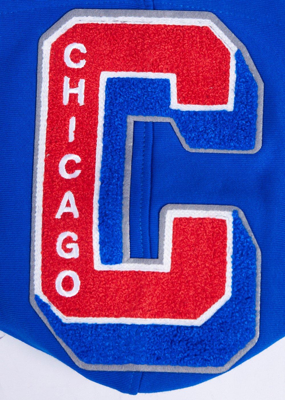 Pro Standard Men's MLB Chicago Cubs Mashup Rib PO Hoodie -Royal/Red - ROYAL/RED Thumbnail View 8