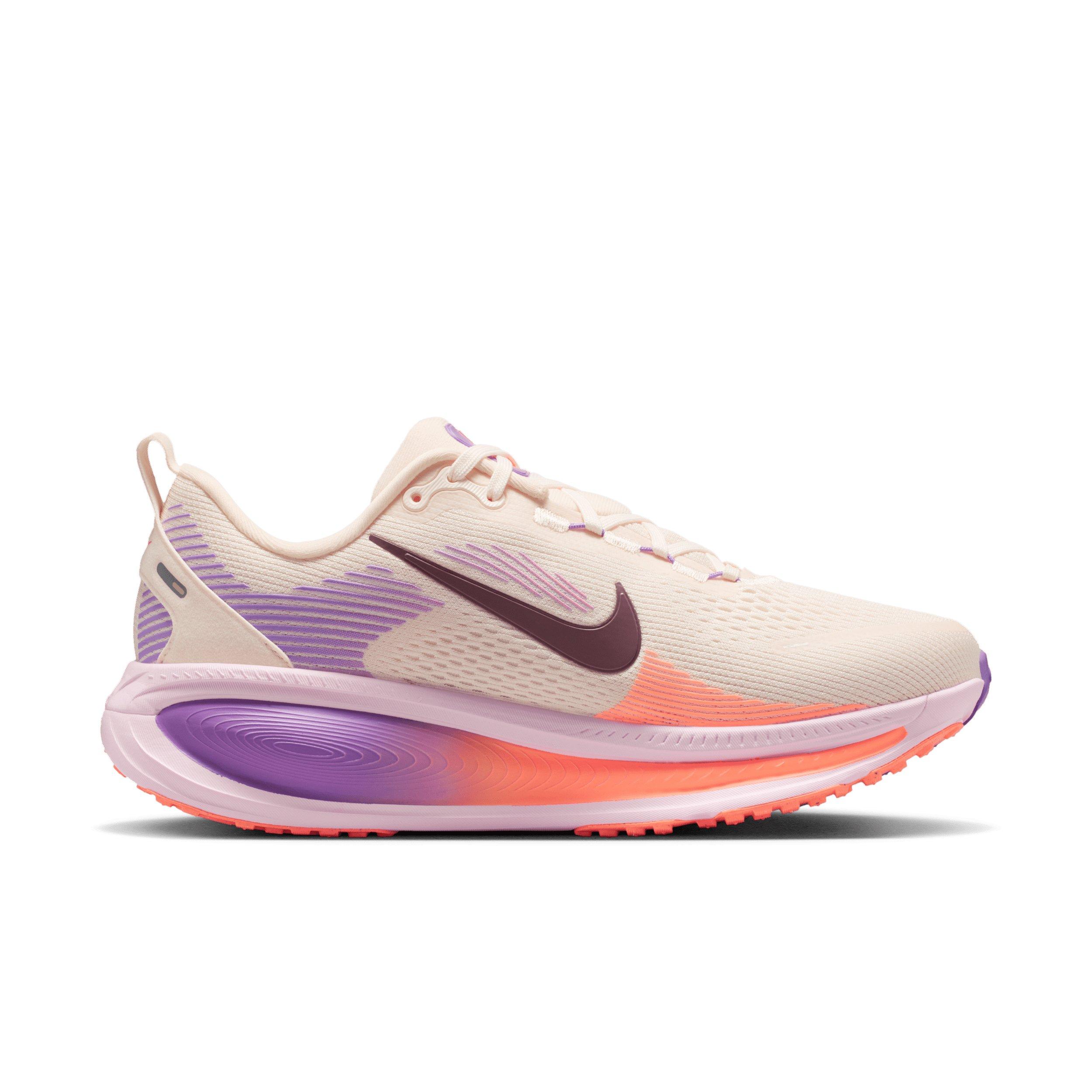 Nike Vomero 18 "Chalk/Pink Foam/Bright Violet/Tattoo" Women's Wide Running Shoe - CHALK/PINK/VIOLET/TATTOO Thumbnail View 1