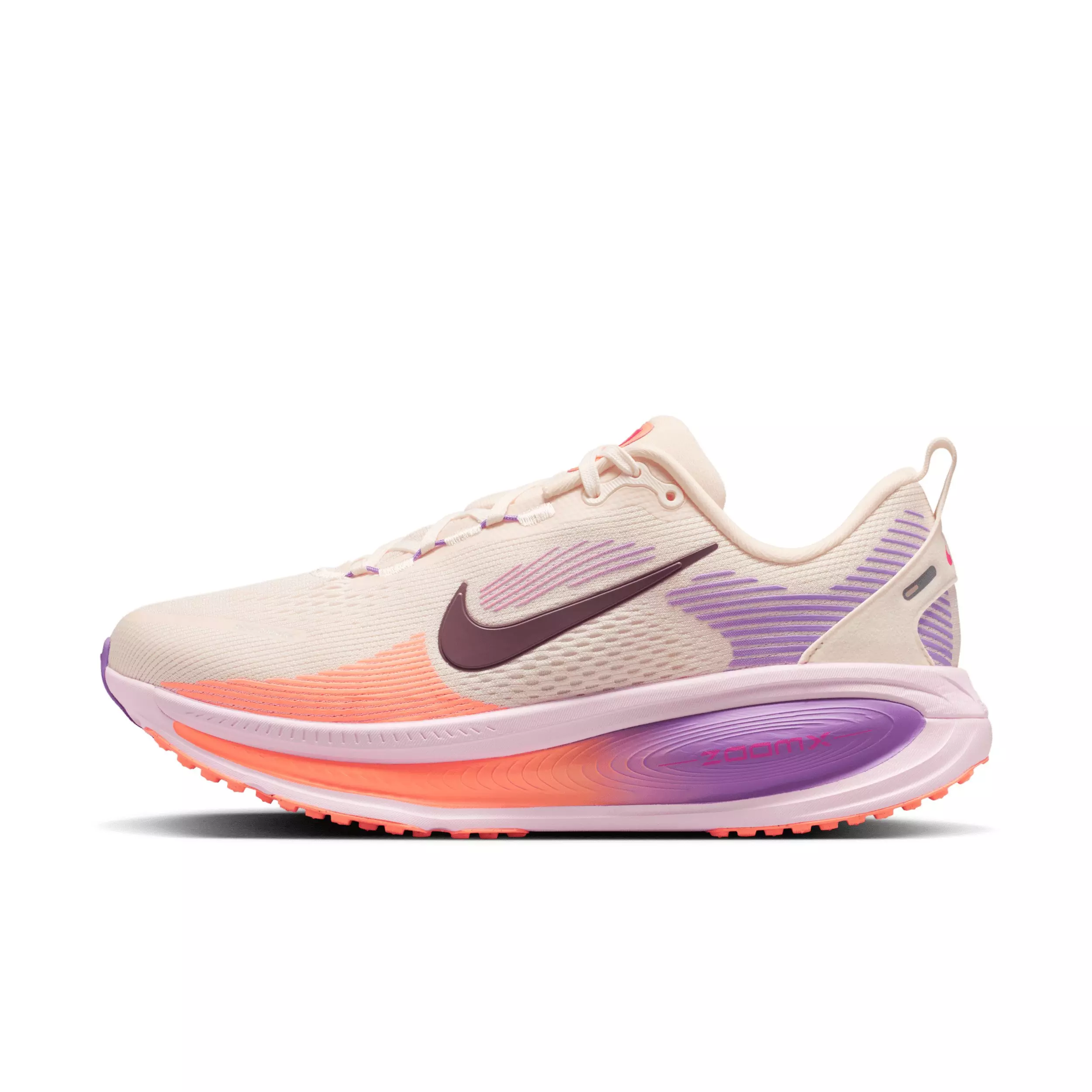 Nike Vomero 18 "Chalk/Pink Foam/Bright Violet/Tattoo" Women's Wide Running Shoe - CHALK/PINK/VIOLET/TATTOO