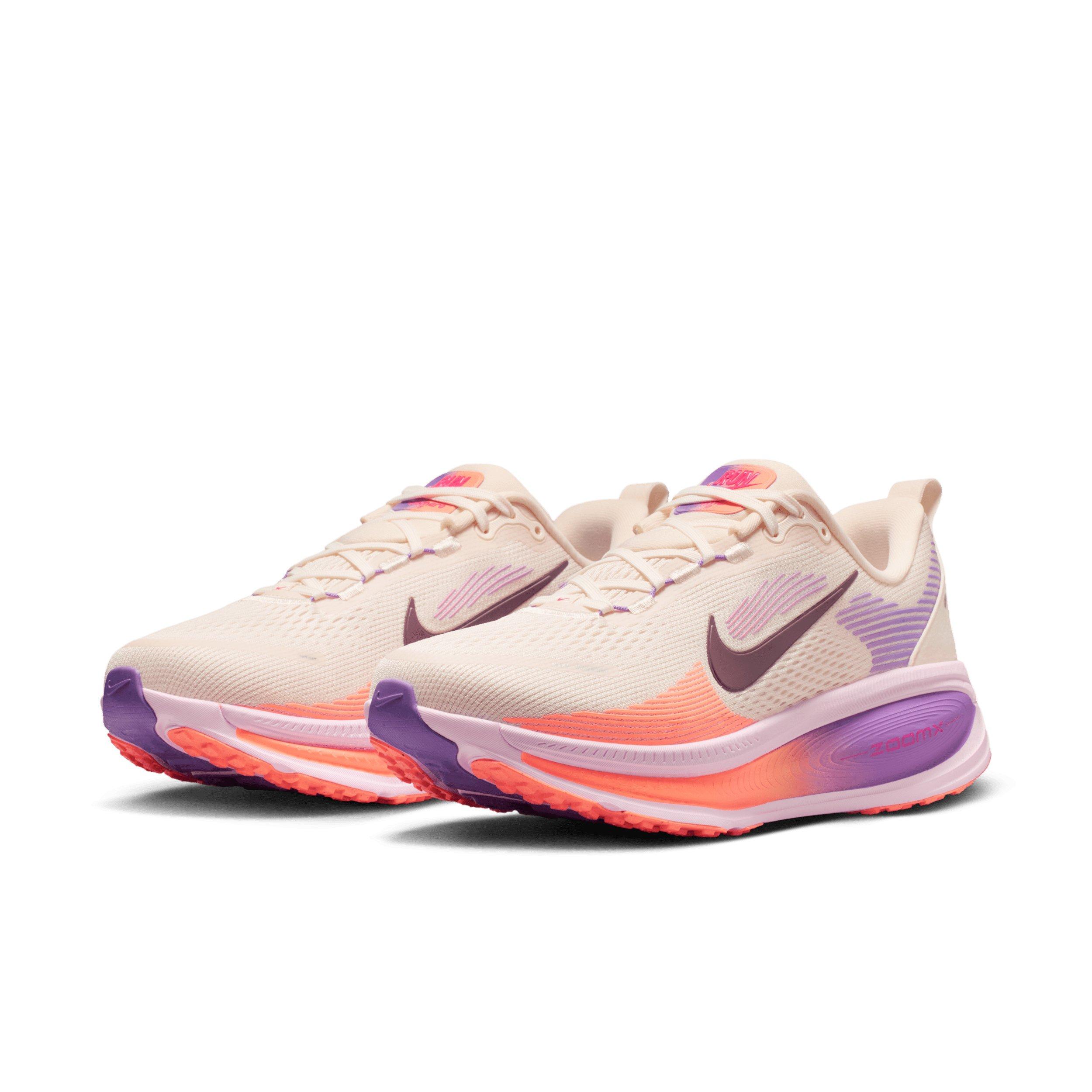 Nike Vomero 18 "Chalk/Pink Foam/Bright Violet/Tattoo" Women's Wide Running Shoe - CHALK/PINK/VIOLET/TATTOO Thumbnail View 3