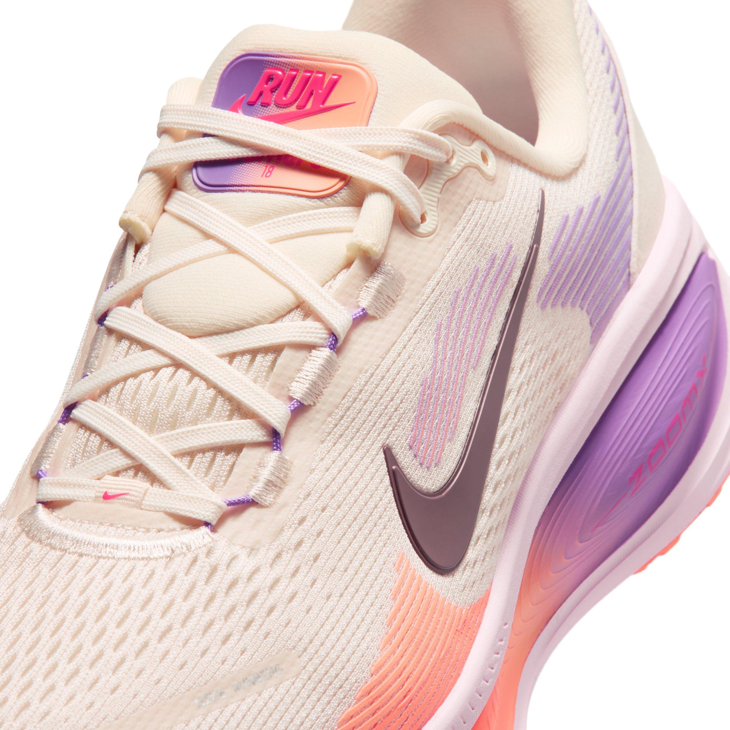Nike Vomero 18 "Chalk/Pink Foam/Bright Violet/Tattoo" Women's Wide Running Shoe - CHALK/PINK/VIOLET/TATTOO Thumbnail View 7