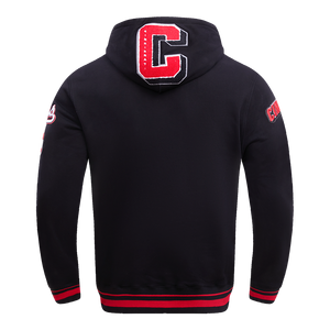 Pro Standard Men's MLB Cincinnati Reds Mashup Rib PO Hoodie -Black/Red