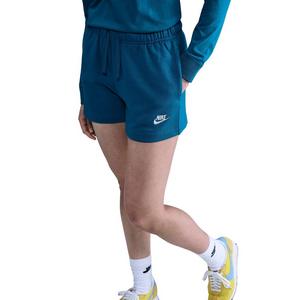 Nike Women's Sportswear Club Fleece Mid-Rise Shorts -Turquoise