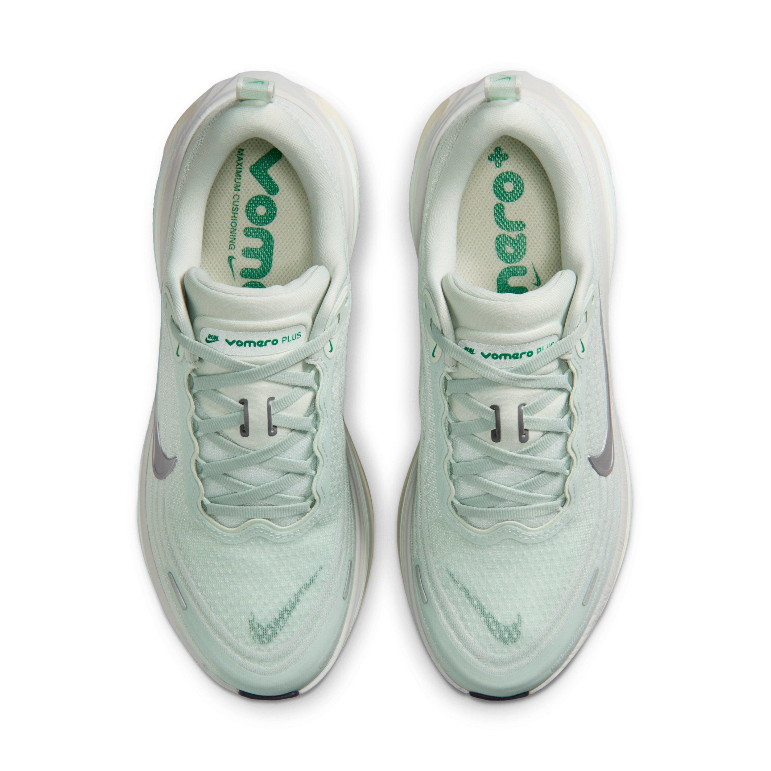 Nike Vomero Plus "Light Silver/Barely Green/Sea Glass/Metallic Silver" Women's Running Shoe - LT SILVER/GREEN/SEA GLASS/SILVER Thumbnail View 4