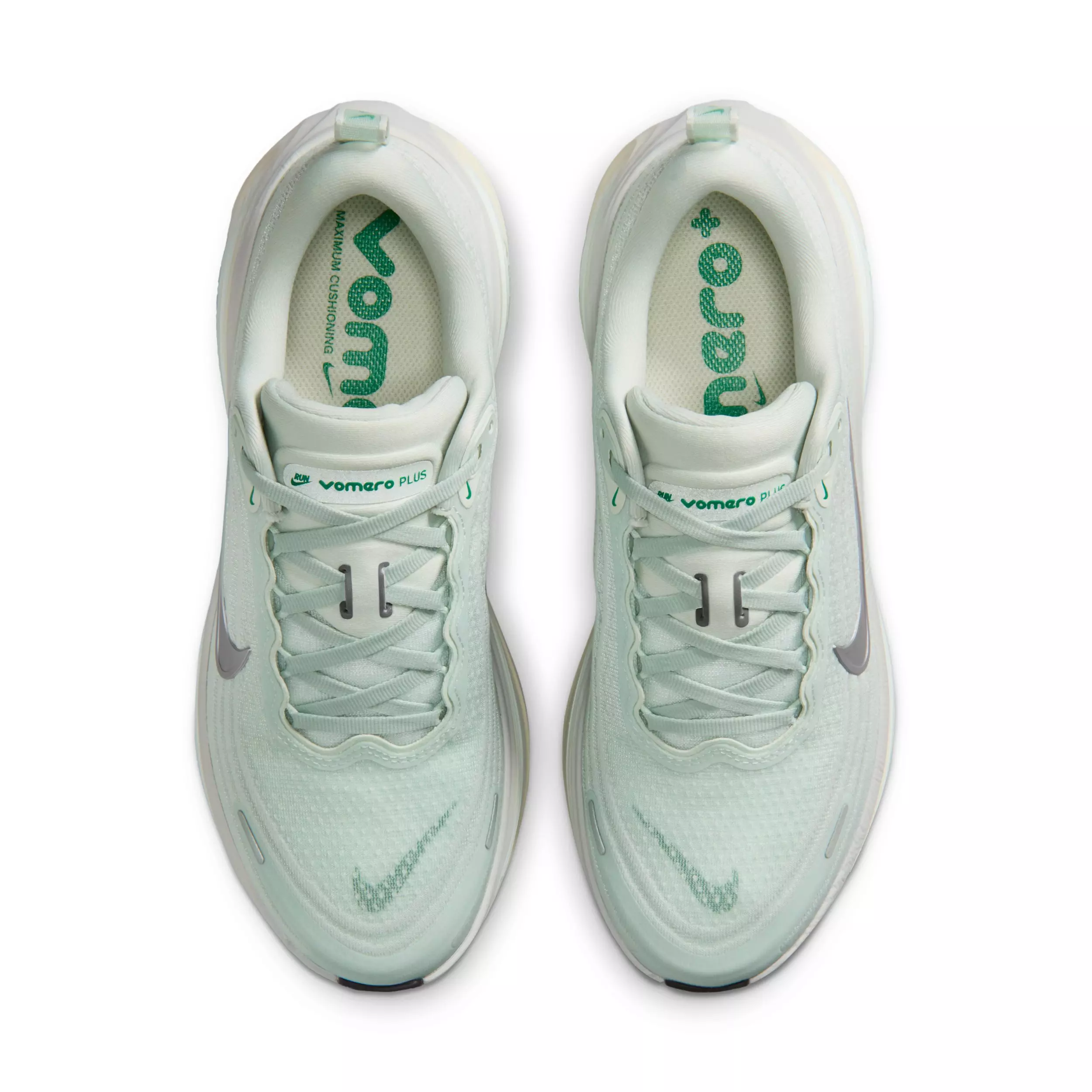 Nike Vomero Plus "Light Silver/Barely Green/Sea Glass/Metallic Silver" Women's Running Shoe - LT SILVER/GREEN/SEA GLASS/SILVER