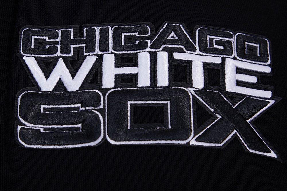 Pro Standard Men's MLB Chicago White Sox Mashup Rib PO Hoodie - Black/Grey - BLACK/GREY Thumbnail View 6