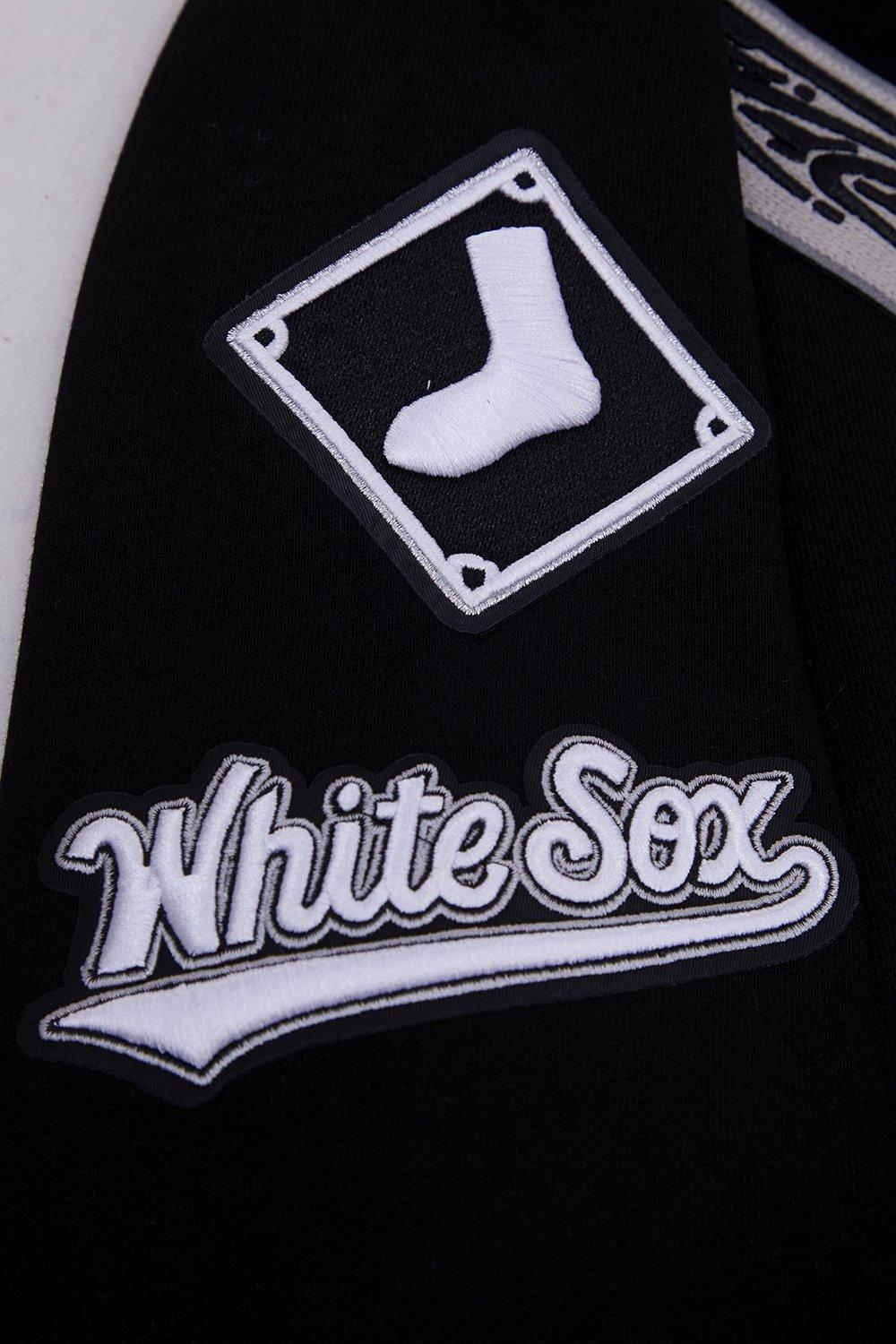Pro Standard Men's MLB Chicago White Sox Mashup Rib PO Hoodie - Black/Grey - BLACK/GREY Thumbnail View 7
