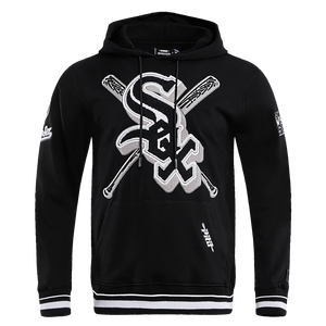 Pro Standard Men's MLB Chicago White Sox Mashup Rib PO Hoodie -Black/Grey