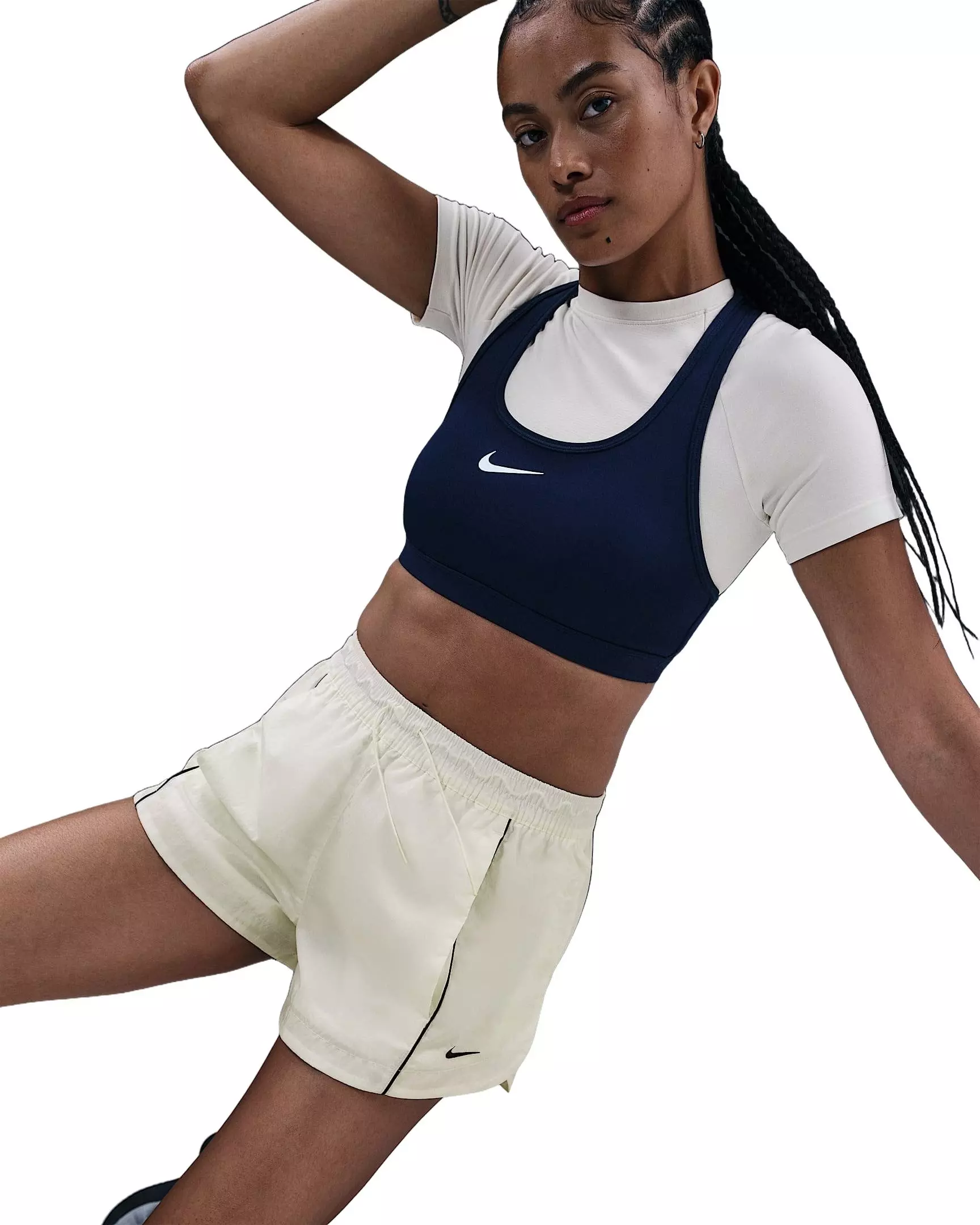 Nike Women's Windrunner Mid-Rise 2" Woven Shorts -Sail - SAIL