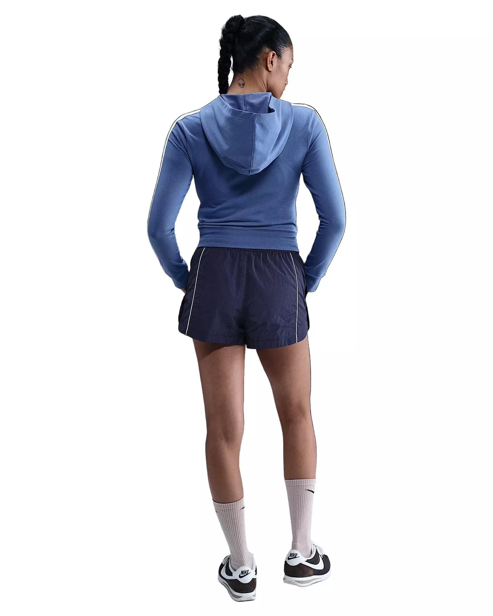 Nike Women's Windrunner Mid-Rise 2" Woven Shorts -Navy - NAVY