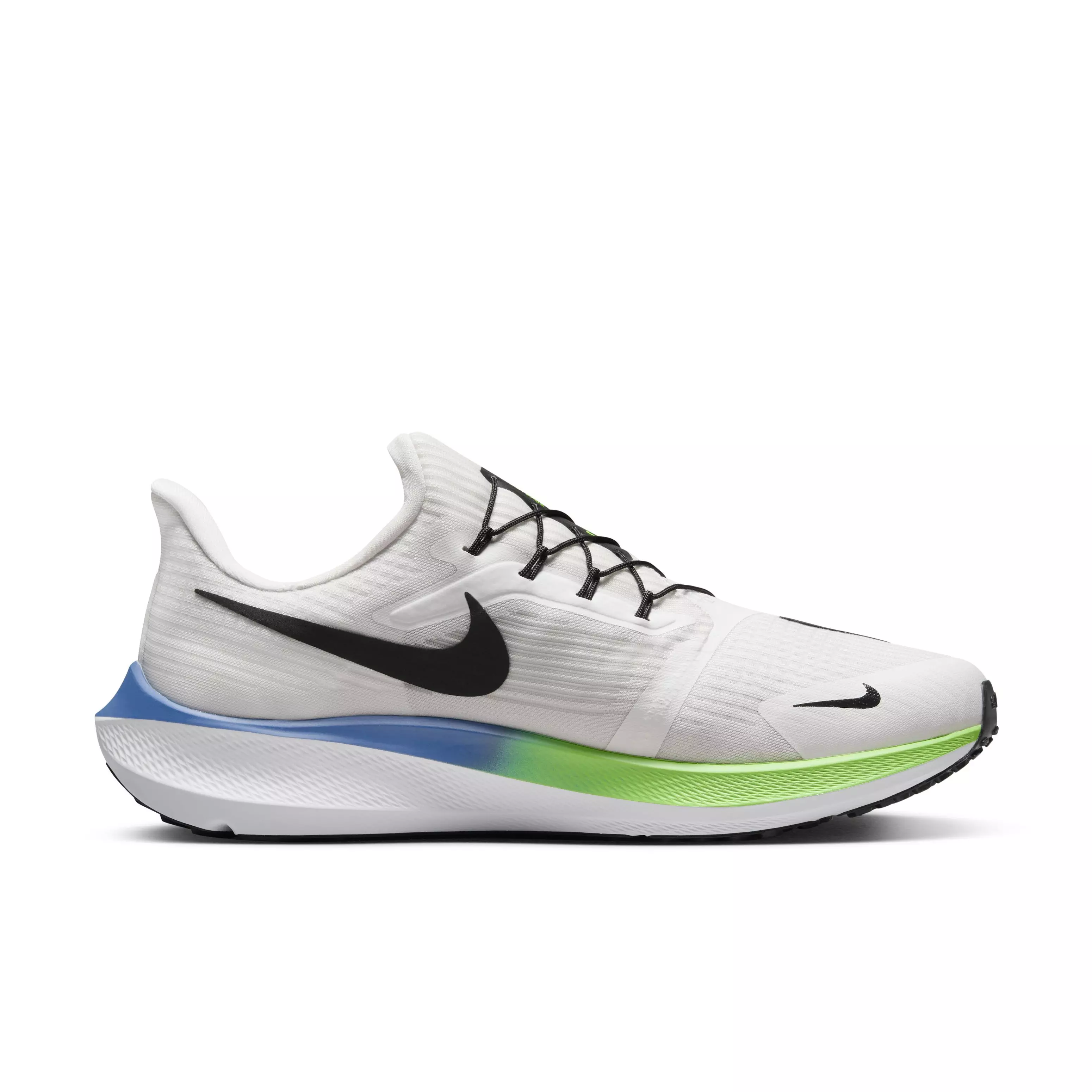 Nike Pegasus FlyEase "Platinum Tint/White/Star Blue/Black" Men's Running Shoe - PLATINUM/WHITE/BLUE/BLACK