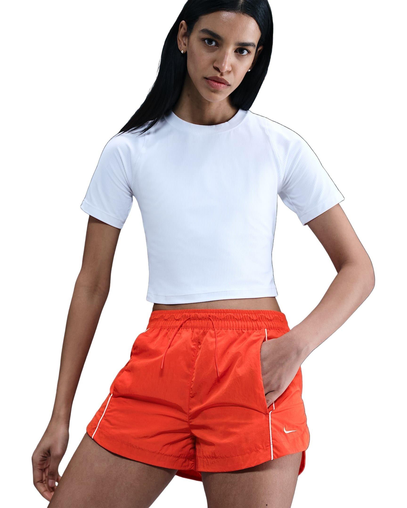 Nike Women's Windrunner Mid-Rise 2" Woven Shorts -Red - RED Thumbnail View 1