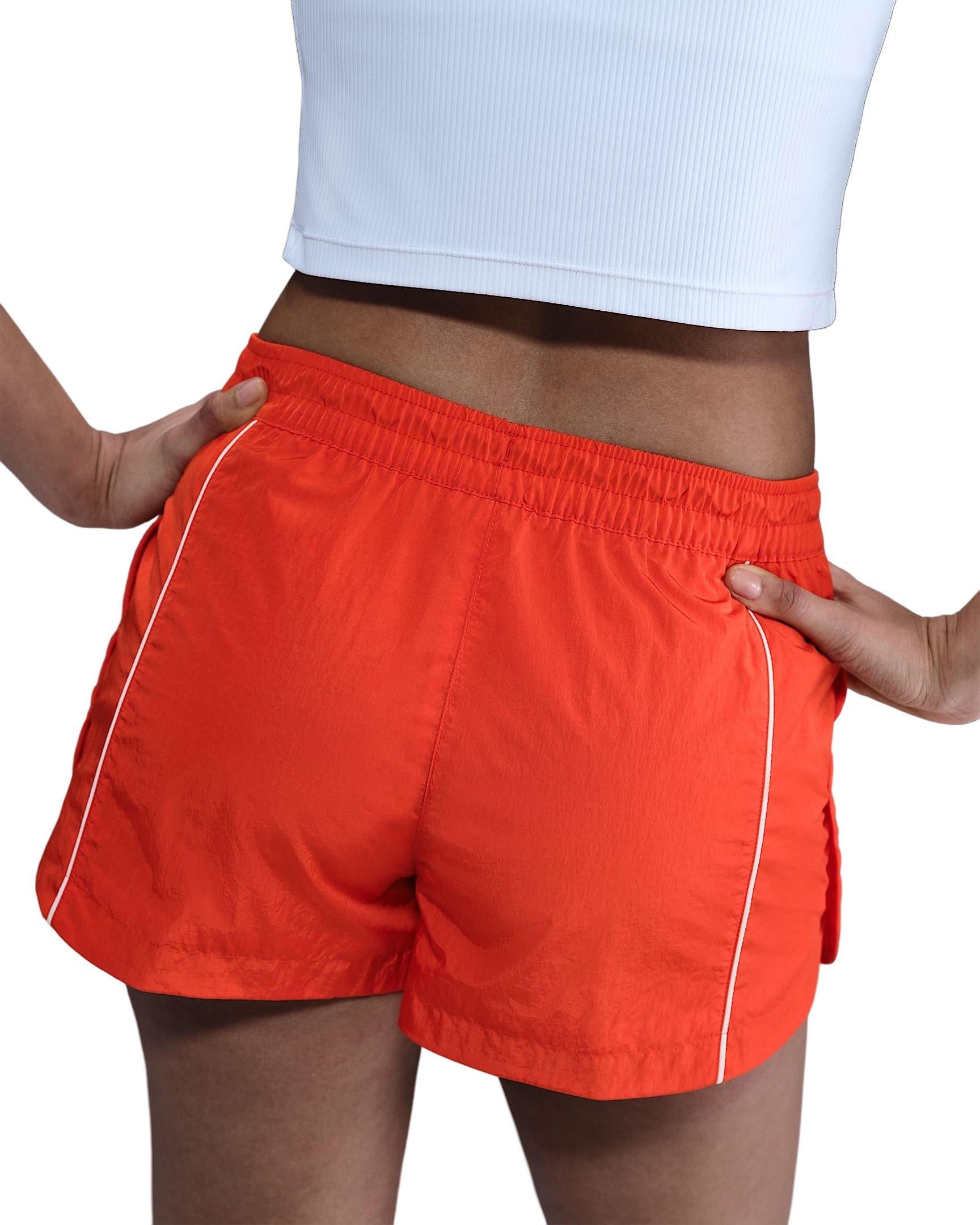 Nike Women's Windrunner Mid-Rise 2" Woven Shorts -Red - RED Thumbnail View 2