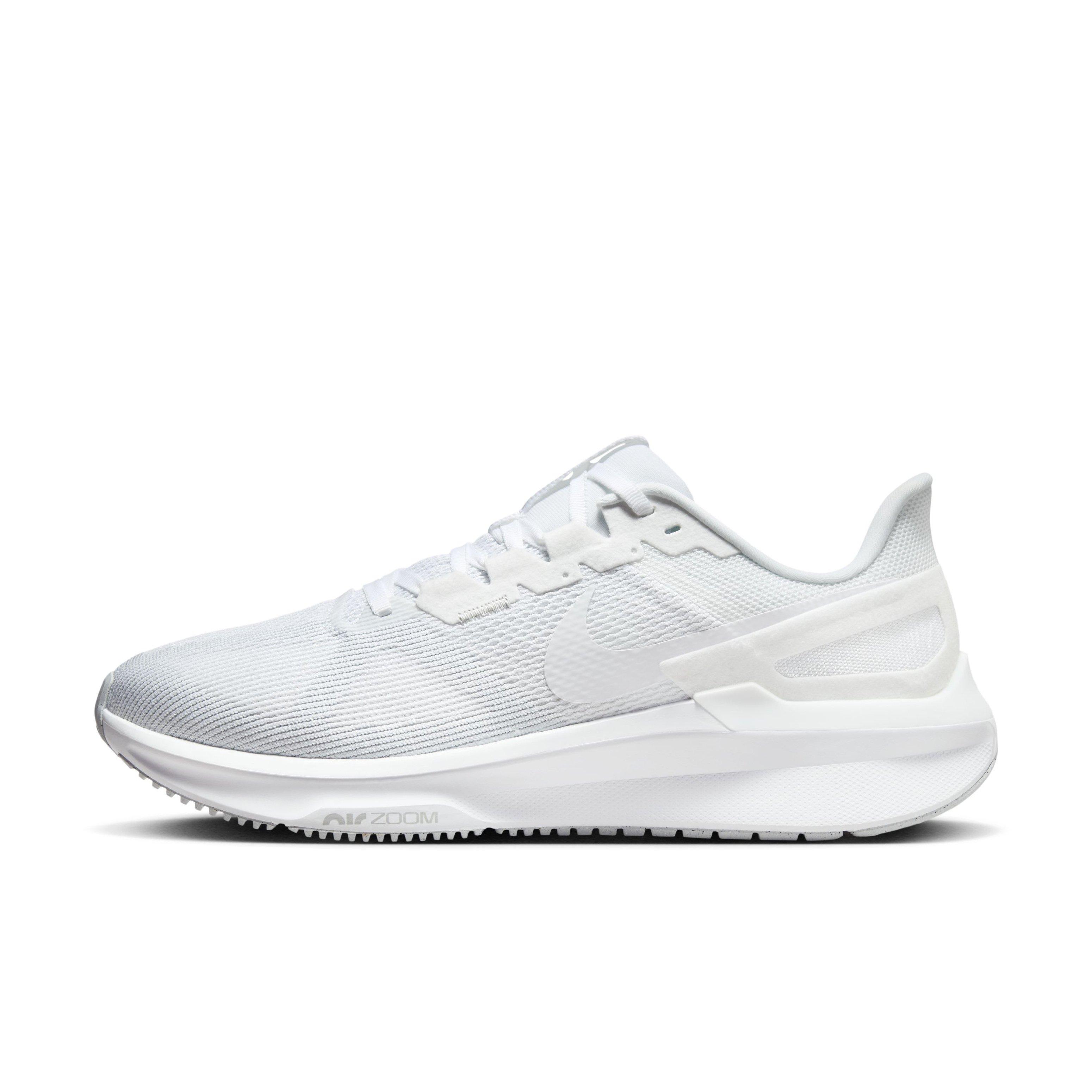 Nike Structure 25 "White/Pure Platinum/White" Men's Running Shoe - WHITE/PLATINUM/WHITE Thumbnail View 2