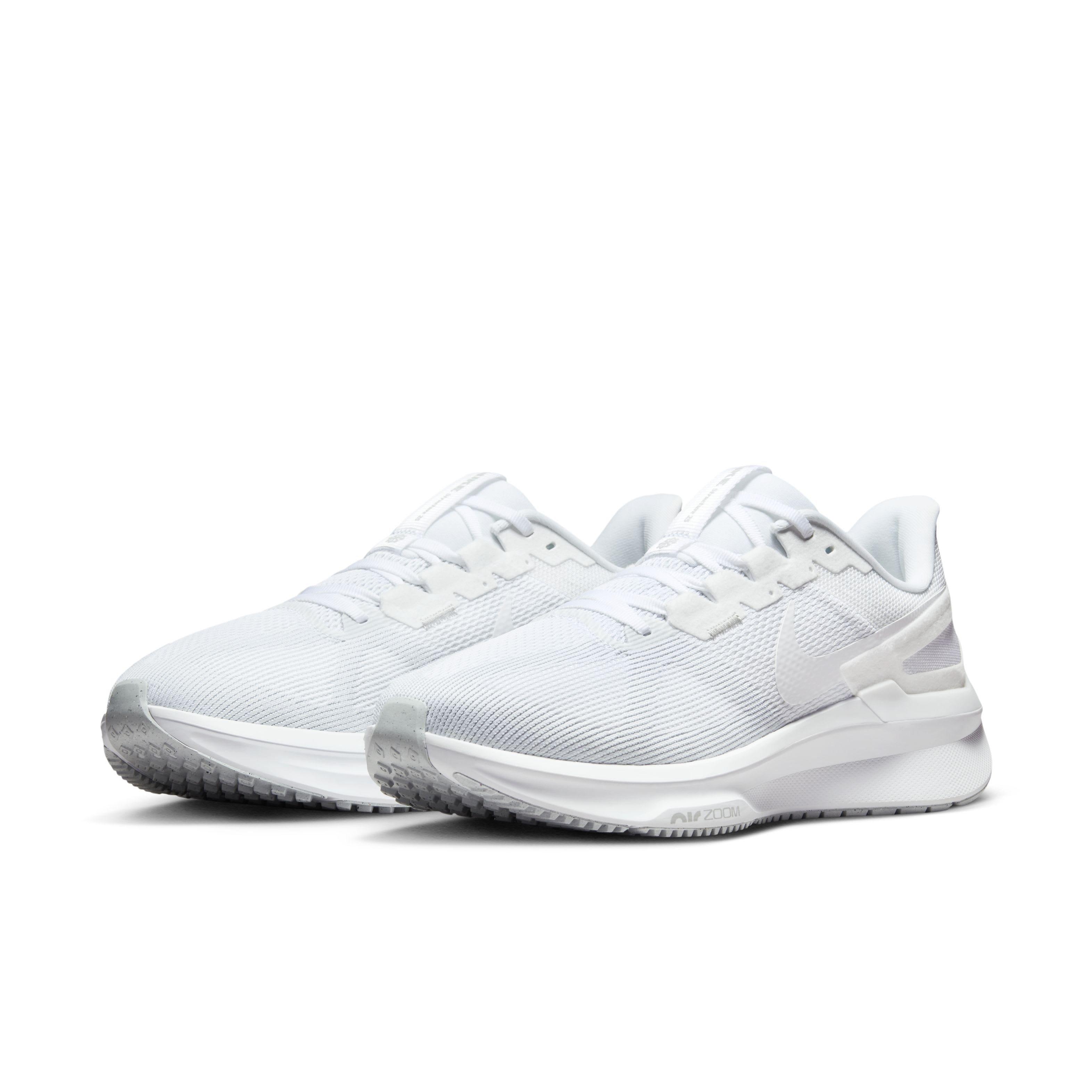 Nike Structure 25 "White/Pure Platinum/White" Men's Running Shoe - WHITE/PLATINUM/WHITE Thumbnail View 3