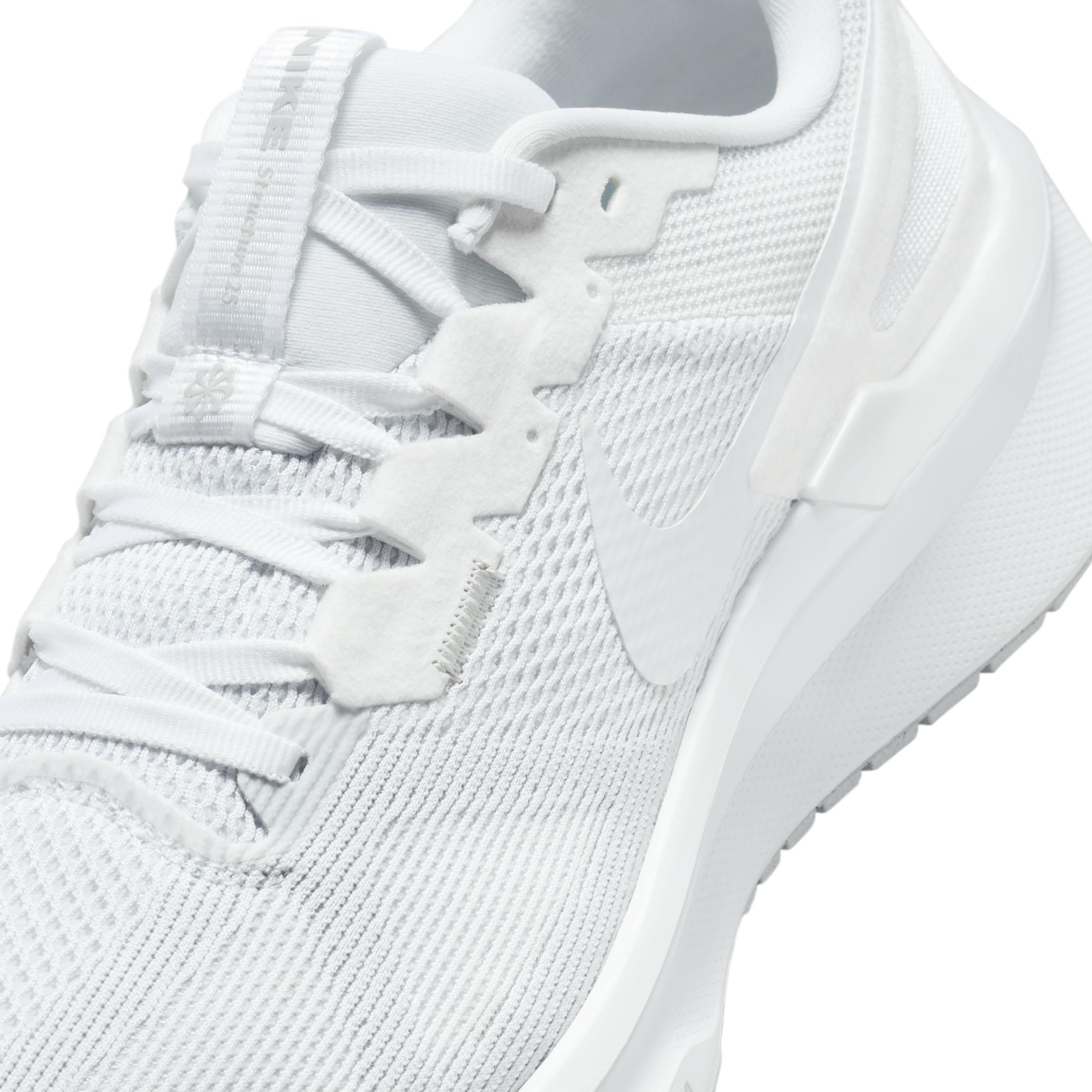 Nike Structure 25 "White/Pure Platinum/White" Men's Running Shoe - WHITE/PLATINUM/WHITE Thumbnail View 7