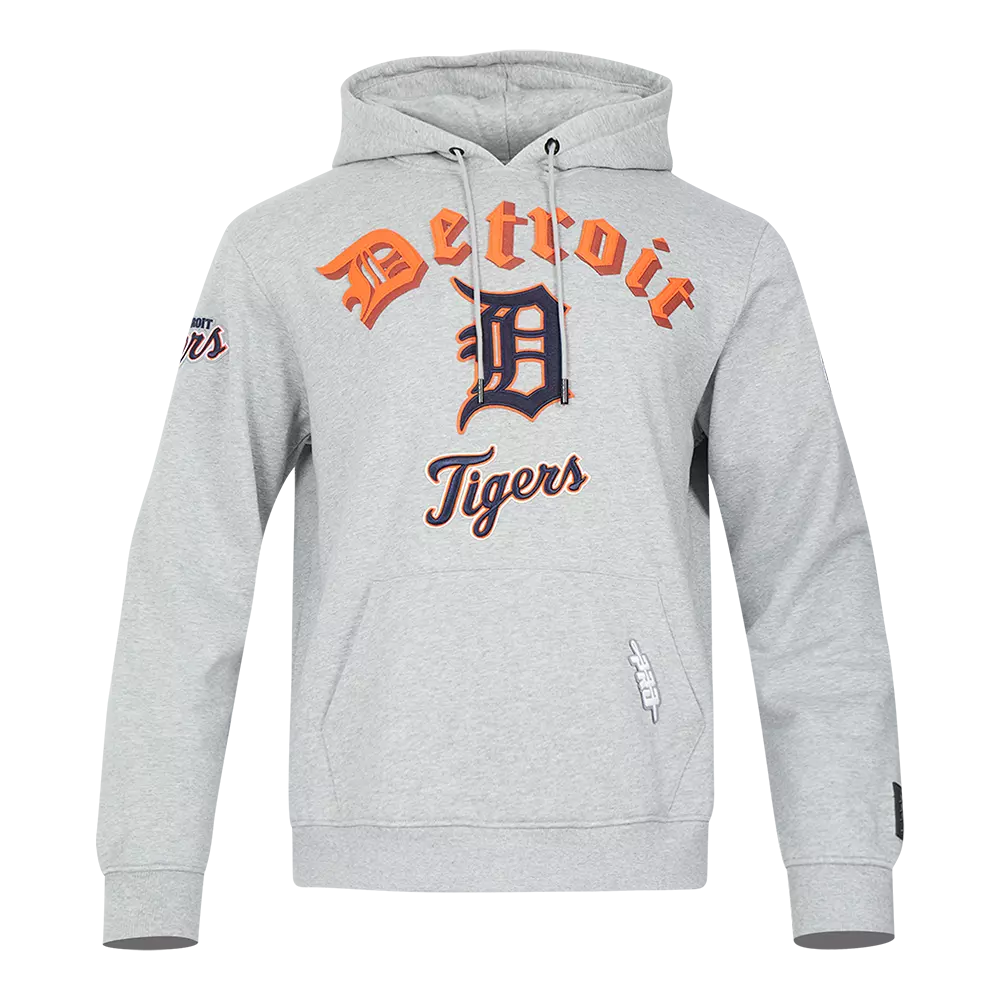 Pro Standard Men's MLB Detroit Tigers Old English PO Hoodie - Grey - GREY
