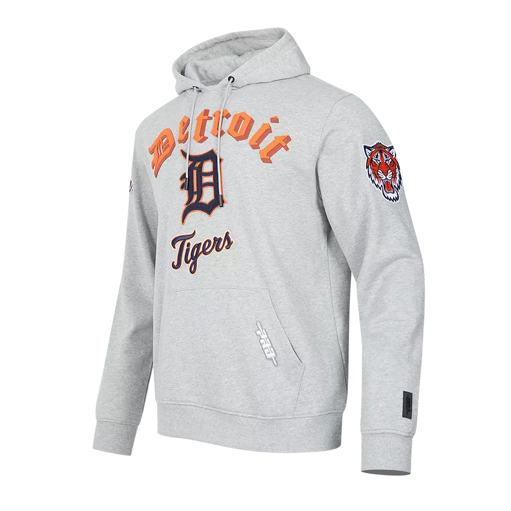Pro Standard Men's MLB Detroit Tigers Old English PO Hoodie - Grey - GREY