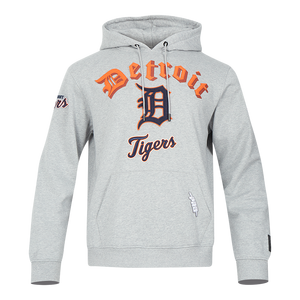 Pro Standard Men's MLB Detroit Tigers Old English PO Hoodie -Grey
