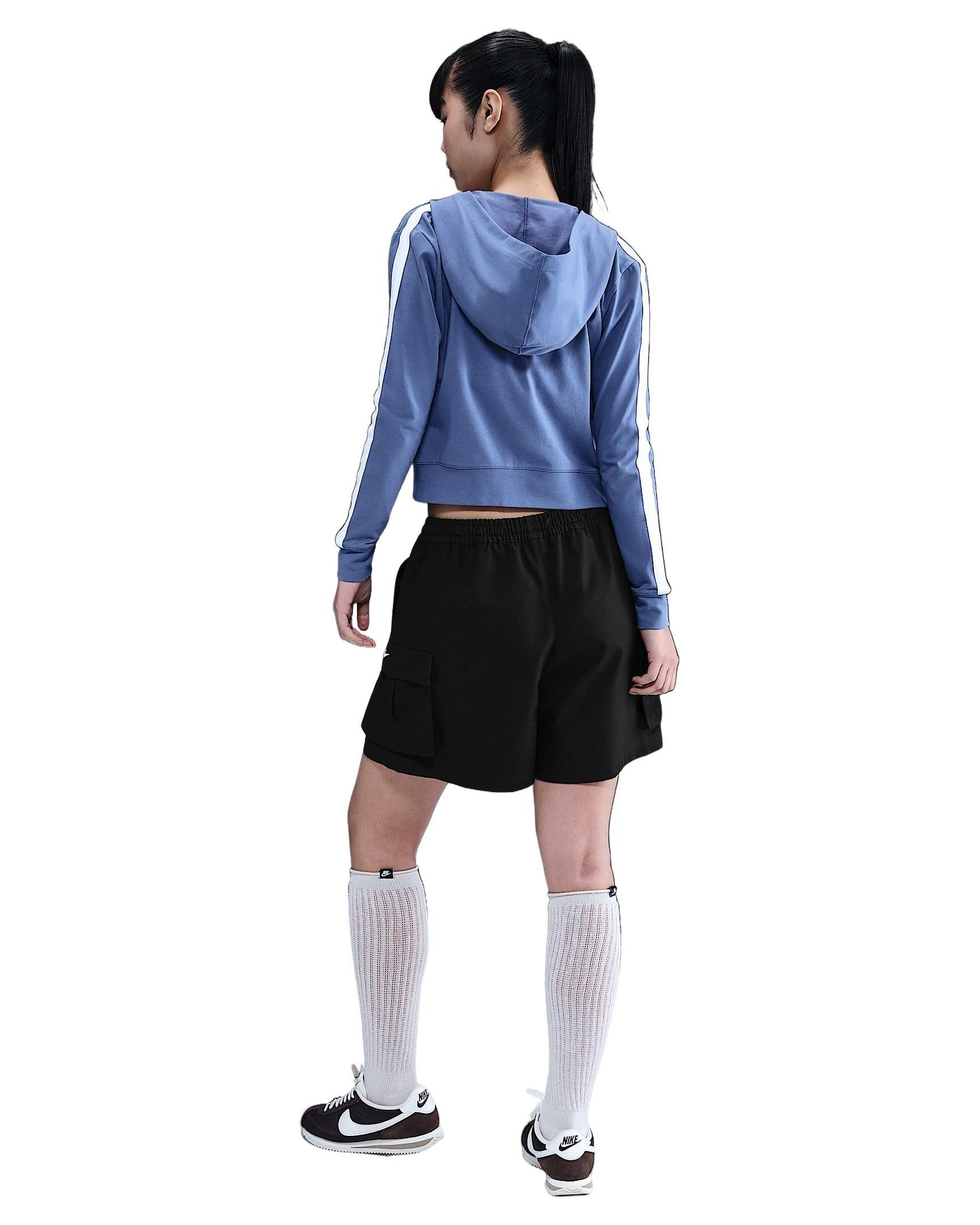 Nike Women's Sportswear Street Mid-Rise Loose 5" Cargo Shorts - Black - BLACK Thumbnail View 5