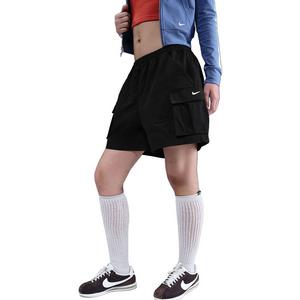 Nike Women's Sportswear Street Mid-Rise Loose 5" Cargo Shorts -Black