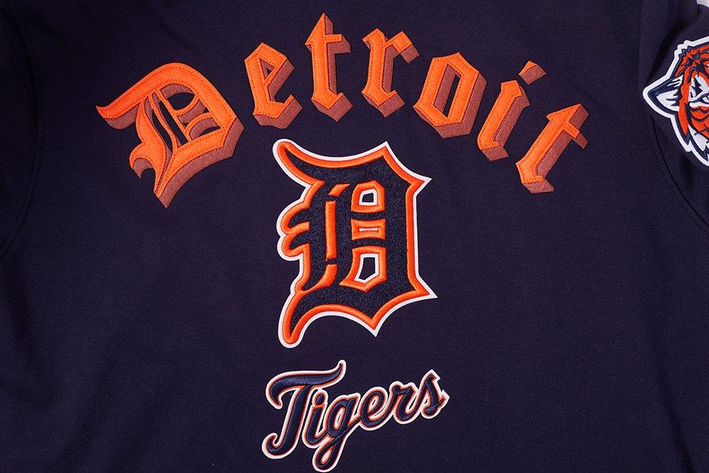 Pro Standard Men's MLB Detroit Tigers Old English PO Hoodie -Navy - NAVY Thumbnail View 5