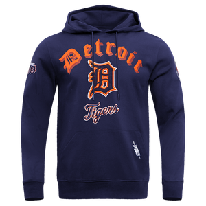 Pro Standard Men's MLB Detroit Tigers Old English PO Hoodie -Navy