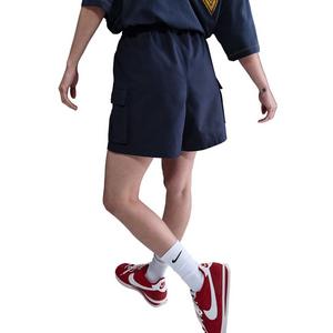 Nike Women's Sportswear Street Mid-Rise Loose 5" Cargo Shorts -Navy