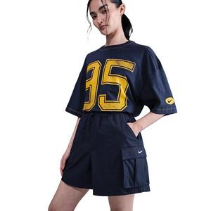 Nike Women's Sportswear Street Mid-Rise Loose 5" Cargo Shorts -Navy