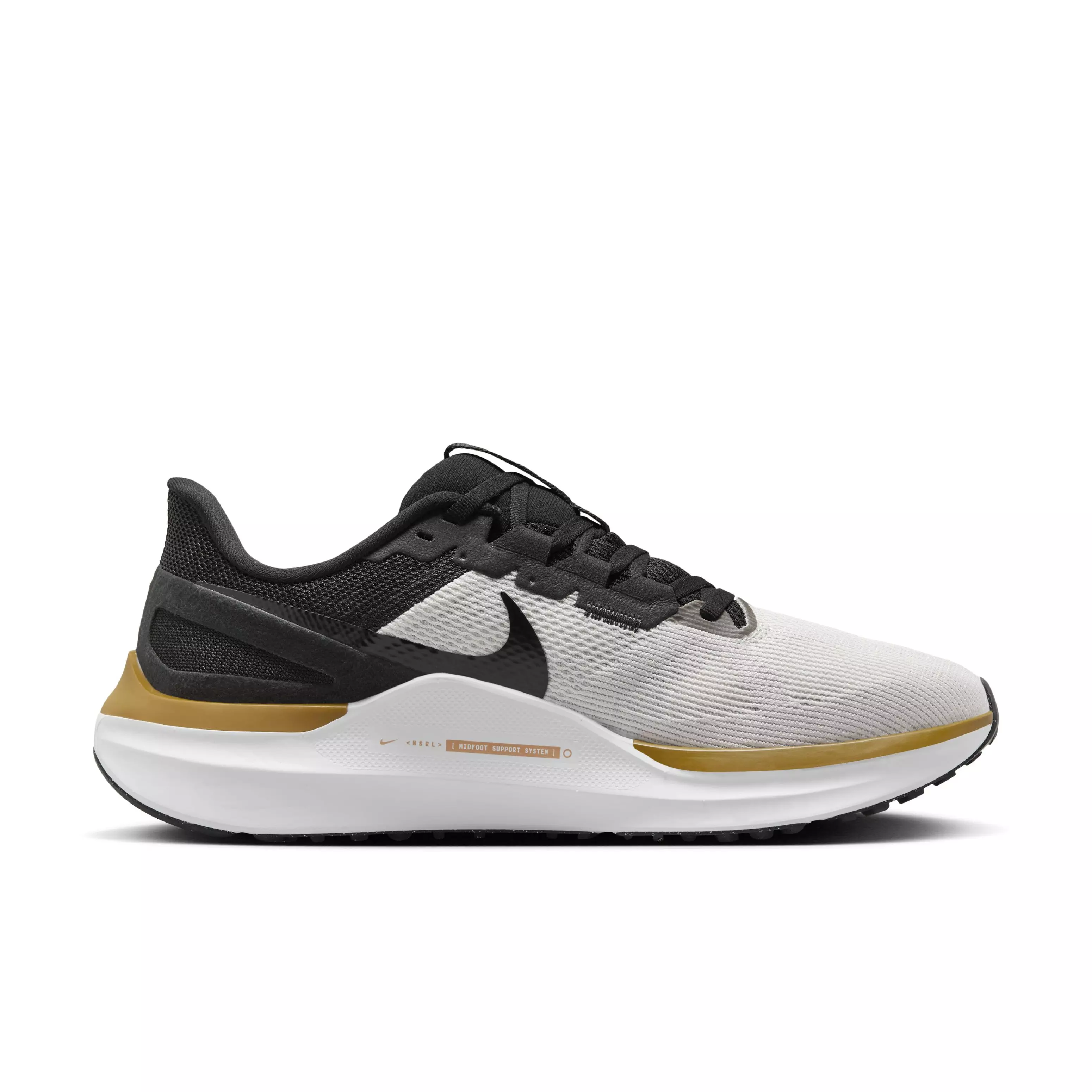 Nike Structure 25 "Summit White/Platinum Tint/Bronzine/Black" Men's Running Shoe - WHITE/PLATINUM/BRONZINE/BLACK