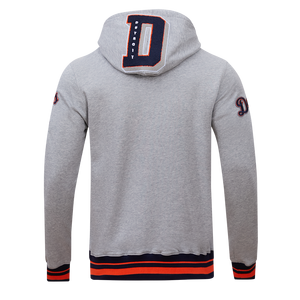 Pro Standard Men's MLB Detroit Tigers Mashup Rib PO Hoodie -Grey/Navy